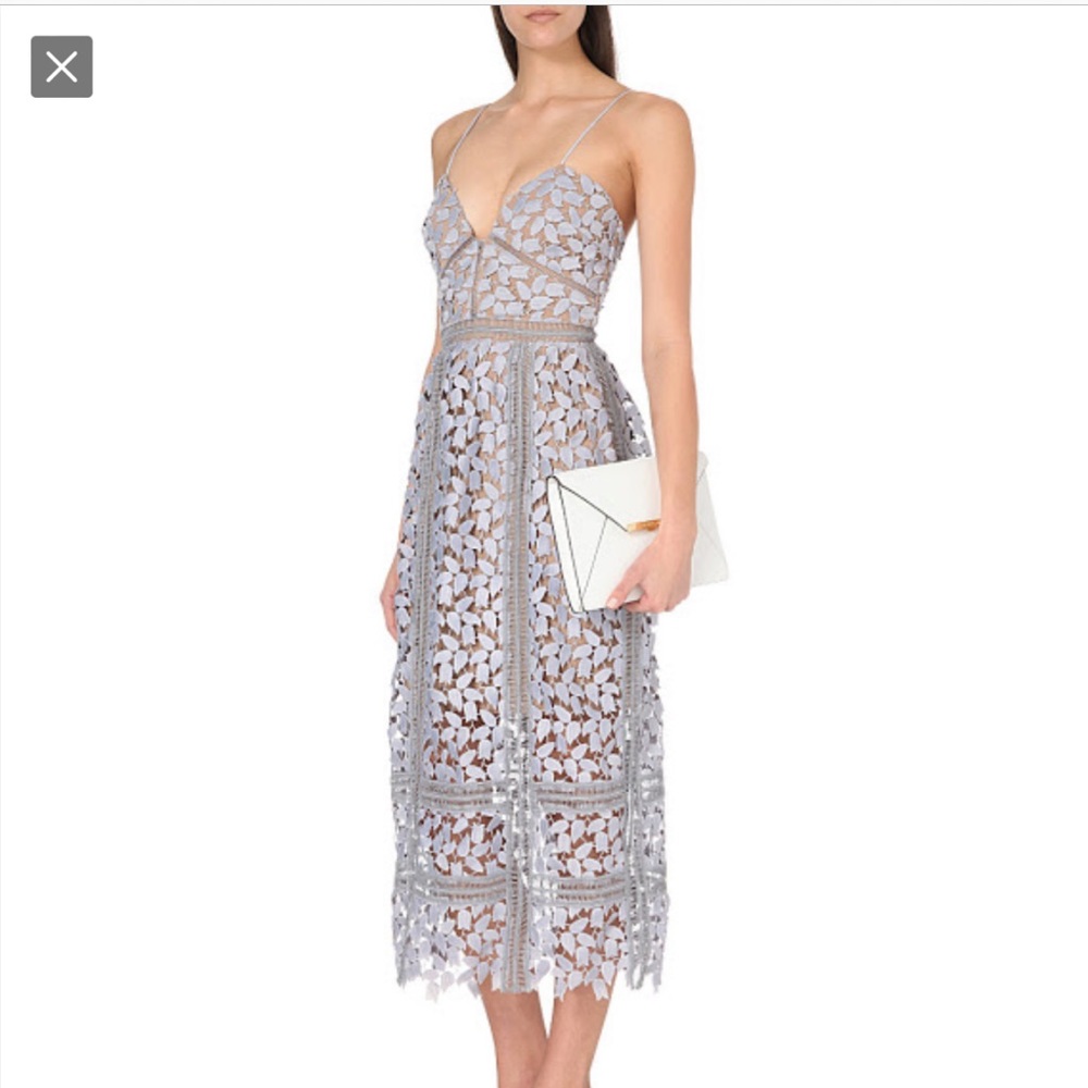 Anthropologie ELLIATT Celine Lace Asymmetrical Hem Dress